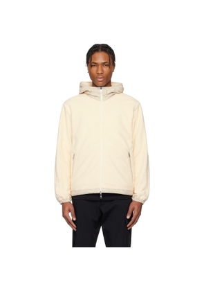 Moncler Beige Fleece Zip-Up Reversible Hoodie