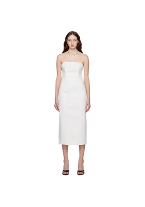 Staud White Daniela Midi Dress