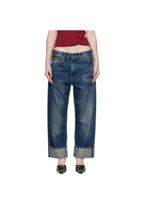 R13 Blue Cuffed X-BF Jeans
