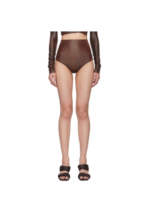 Rick Owens Lilies Orange Hollywood Dirt Brief Shorts