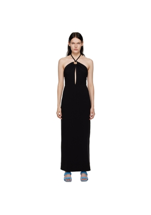 Staud Black Abigail Midi Dress