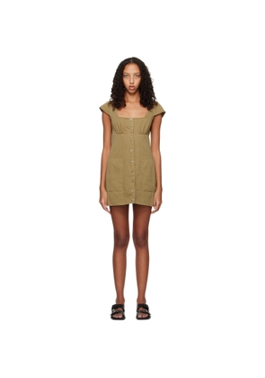 Staud Khaki Julia Minidress