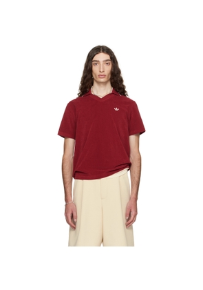 Wales Bonner Burgundy adidas Originals Edition Terry Polo