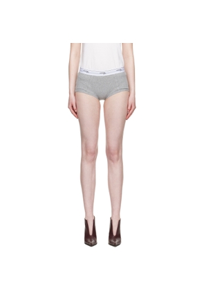HommeGirls Gray Ribbed Jersey Boy Briefs