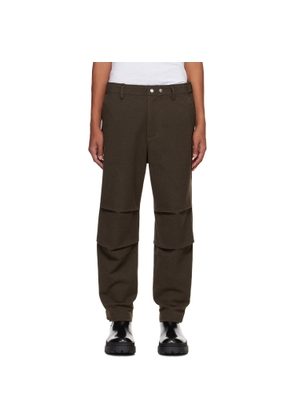 Karmuel Young Brown Biker Trousers