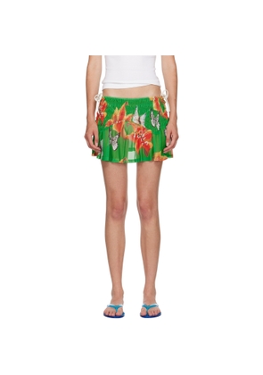 Juliet Johnstone Green Mesh Miniskirt