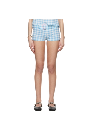 SUPER YAYA Blue & White Claudine Shorts