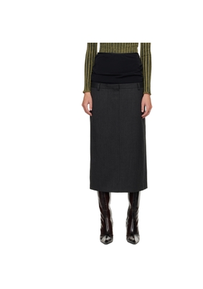 Diesel Gray O-Gave-1 Maxi Skirt