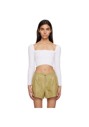 Staud White Eleanora Blouse