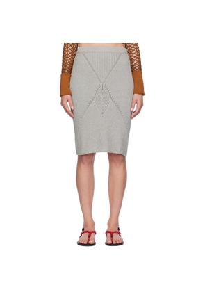 Isa Boulder Gray Kite Midi Skirt