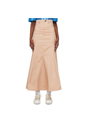 Burberry Beige Flared Maxi Skirt