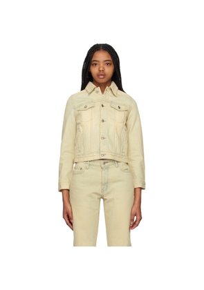 We11done Beige Faded Denim Jacket