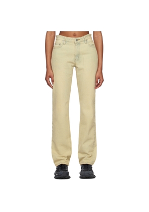We11done Beige Straight-Leg Jeans