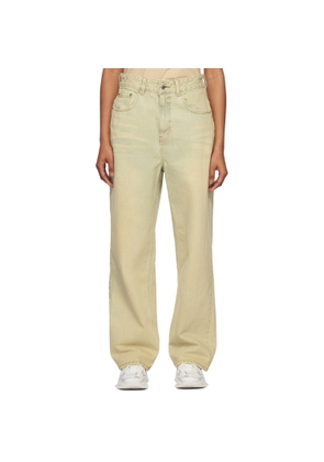 We11done Beige Wide-Leg Jeans