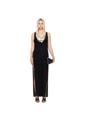Magda Butrym Black High Leg Midi Dress