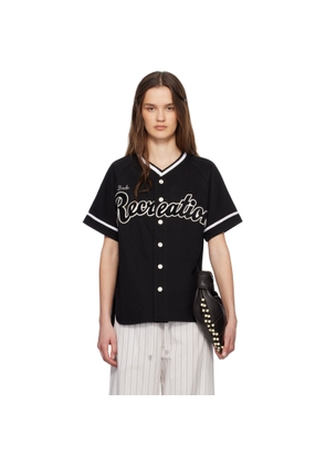 Bode Black Baseball Shirt