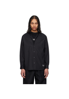 Comme des Garçons Homme Black Cotton Broad Shirt