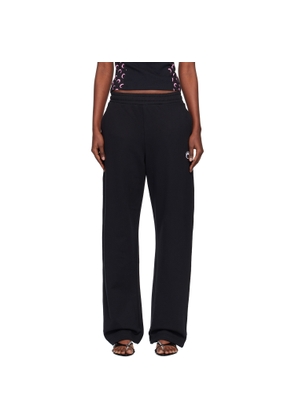 Marine Serre Black Moon Logo Fleece Sweatpants