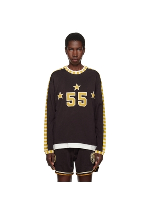 Bode Brown Medalist Appliqué Long Sleeve T-shirt