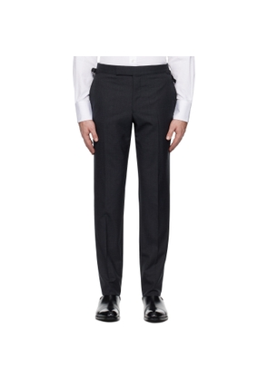 TOM FORD Gray Super Plain Weave O'Connor Trousers