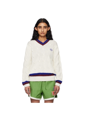Bode White Tennis Sweater