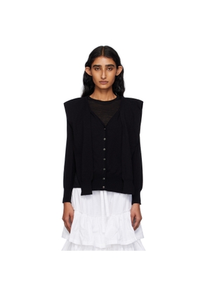 OPEN YY Black Sleeve Layered Cardigan
