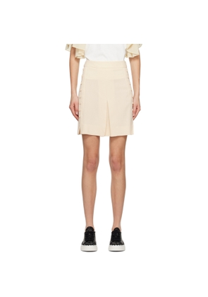 See by Chloé Beige Button Miniskirt