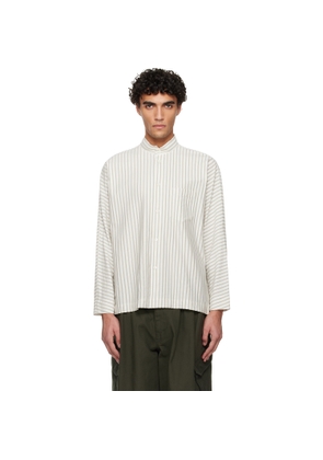 HOMME PLISSÉ ISSEY MIYAKE White Stripe Jersey Shirt