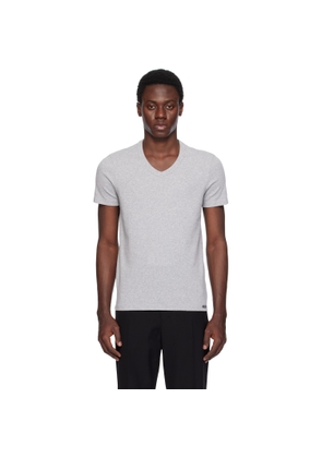 TOM FORD Gray Cotton Stretch Jersey T-shirt