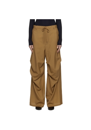 MM6 Maison Margiela Brown Tailoring Wool Canvas Trousers