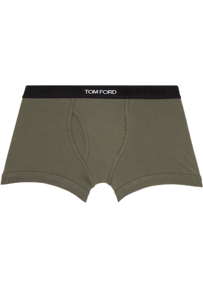 TOM FORD Khaki Cotton Boxer Briefs