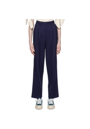 See by Chloé Navy Wide-Leg Trousers