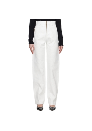 MM6 Maison Margiela White Tailoring Trousers