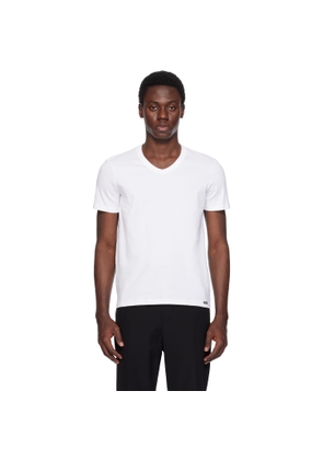 TOM FORD White Cotton Stretch Jersey T-shirt