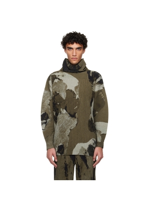HOMME PLISSÉ ISSEY MIYAKE Brown Painted Stone Top