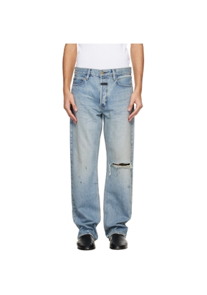 Fear of God Blue Straight 5 Pocket Jeans