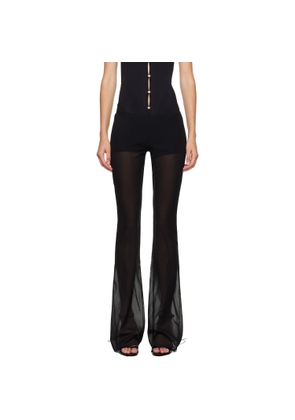 Poster Girl Black Lace-Up Back Trousers