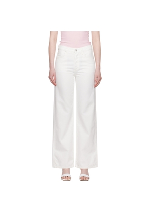 Citizens of Humanity White Annina High Rise Wide Leg 33 Jeans