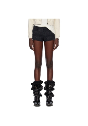 R13 Navy Tailored Micro Shorts