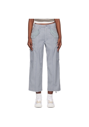 R13 Blue Cropped Cargo Pants