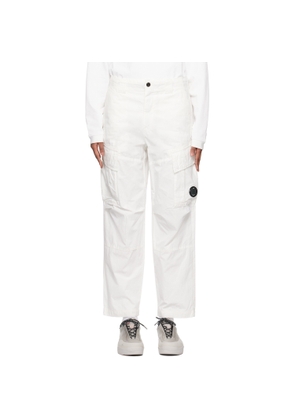 C.P. Company White Lens Cargo Pants