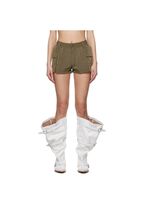 R13 Khaki 2-Way Pockets Shorts