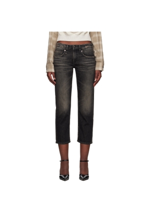 R13 Black Boy Straight Jeans
