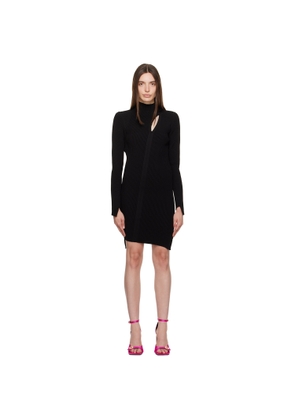 Versace Black Slashed Minidress