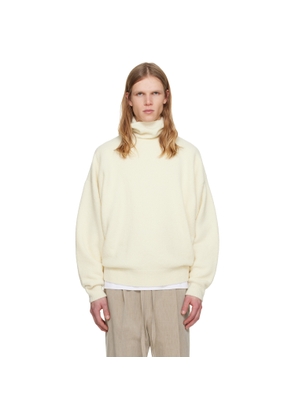 Fear of God Off-White Wool Split High Neck Sweater