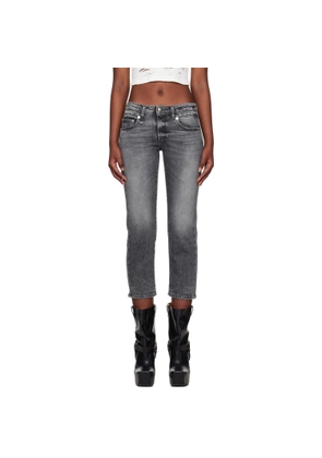 R13 Gray Boy Straight Jeans