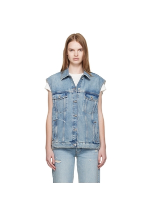 ANINE BING Blue Rory Denim Vest
