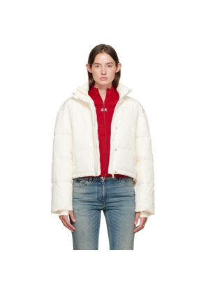 Courrèges Off-White Cropped Puffer Jacket