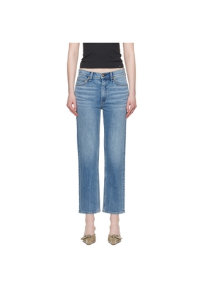 rag & bone Blue Straight Harlow Mid Rise Ankle Jeans