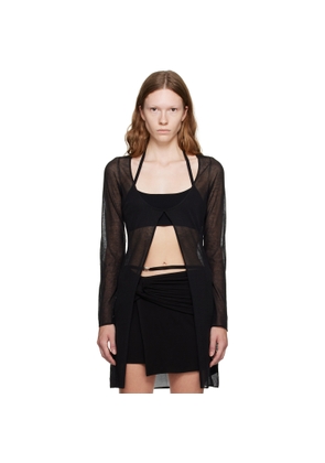 Paris Georgia Black Jasmine Cardigan & Tank Top Set